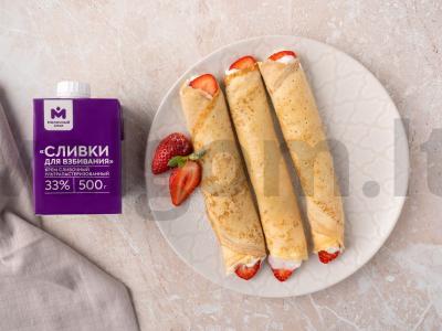 Prancūziški krepai su braškėmis pagrindine nuotrauka