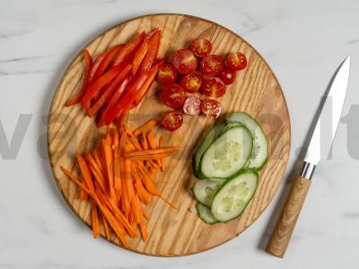 Jautienos salotos su agurkais ir žolelėmis Žingsnis 3