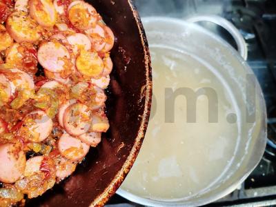 Vaikų sriuba su pieno dešrelėmis Žingsnis 5