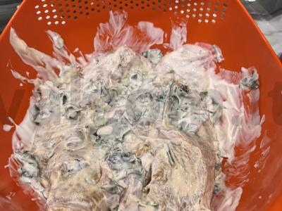 Kalakutienos krūtinėlės filė su baziliku ir špinatais Žingsnis 5