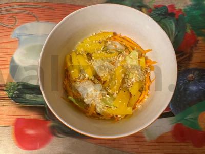 Salotas „Švec“ su vištiena, daržovėmis ir traškučiais Žingsnis 5