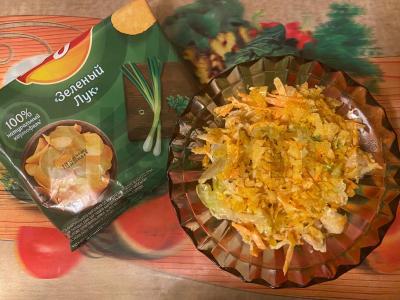 Salotas „Švec“ su vištiena, daržovėmis ir traškučiais Žingsnis 9