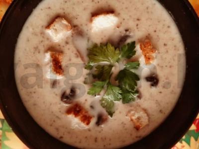 Sūrio grietinėlės sriuba su vištiena ir grybais pagrindine nuotrauka