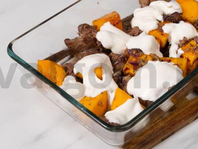 Moliūgas su vištienos kepenėlėmis Žingsnis 7