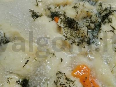 Sriuba su kukuliais mėsos sultinyje Žingsnis 6