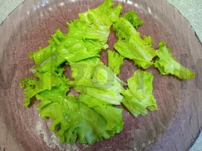 Salotas su traškiais baklažanais ir terijaki padažu Žingsnis 1