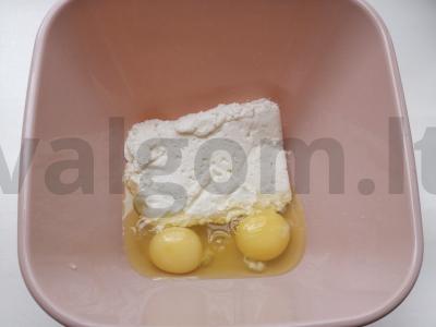 Varškės keksiukai Žingsnis 2