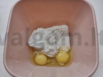 Varškės keksiukai Žingsnis 3