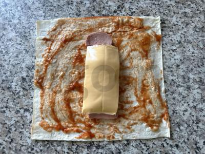 Vafliniai vamzdeliai pusryčiams iš lavašo Žingsnis 4