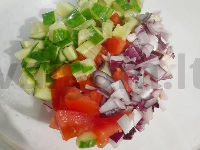 Salotas „Lengvumas“ su korėjietiška morkyte Žingsnis 2