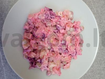 Virti daržovių salotos su majonezu ant putpelių kiaušinių Žingsnis 6