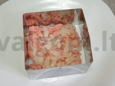 Lašišos ir ryžių salotos su sūrio padažu Žingsnis 2