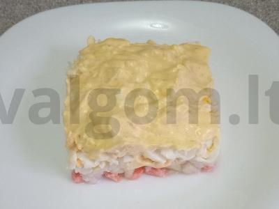 Lašišos ir ryžių salotos su sūrio padažu Žingsnis 7