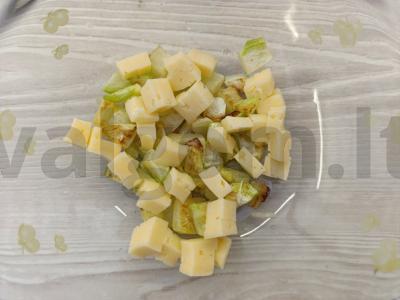 Salotas su žalumynais ir daržovėmis Žingsnis 3