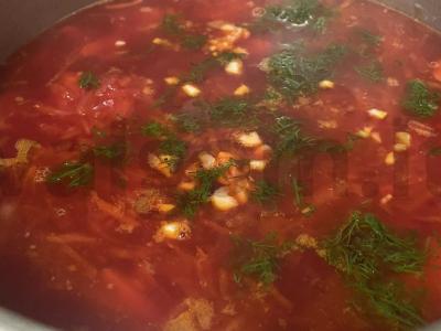 Borsčas ant mėsos sultinio Žingsnis 7