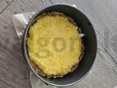 Apelsinų-citrinų sūrio pyragas be kepimo Žingsnis 12