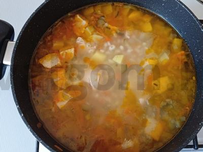 Marinuotų agurkų sriuba su perliniu miežiu vištienos sultinyje Žingsnis 8