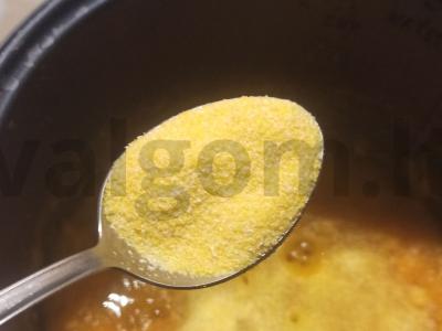 Moliūgų ir kukurūzų košė lėtoje viryklėje Žingsnis 3