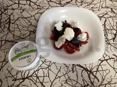 Salotas „Šviežumas“ su švelniu kreminiu sūriu Žingsnis 2