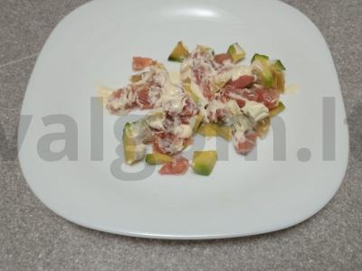 Avokado ir rūkytos lašišos užtepas ant tostų Žingsnis 4