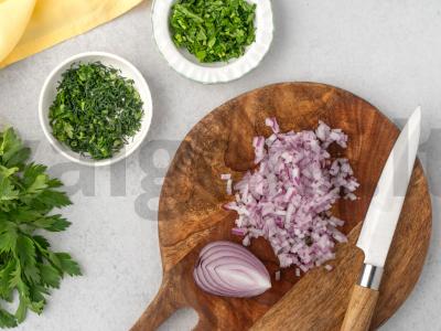 Salotas „Arbūzas“ su vištienos krūtinėle Žingsnis 3