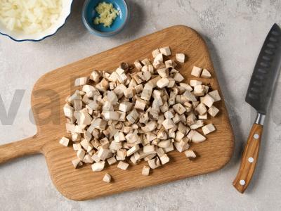 Risotto su sūriu ir grybais Žingsnis 1