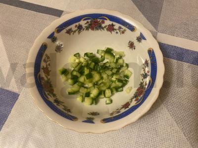 Mėsos tartaletės „Bonjour“ su grybais ir agurku Žingsnis 5