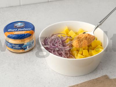 Bulvių salotas su ikra Žingsnis 5