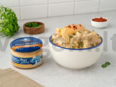 Bulvių salotas su ikra pagrindine nuotrauka