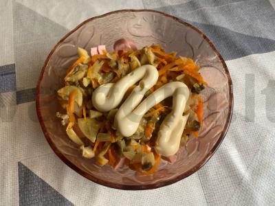 Karšti skrudinti duoneliai su dešrų ir grybų įdaru Žingsnis 5