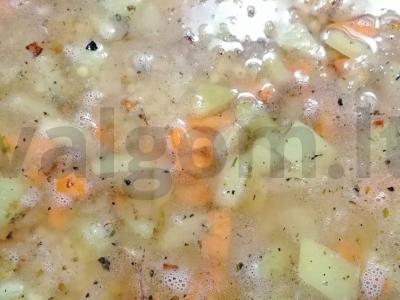 Pupelių garnyras su daržovėmis Žingsnis 5