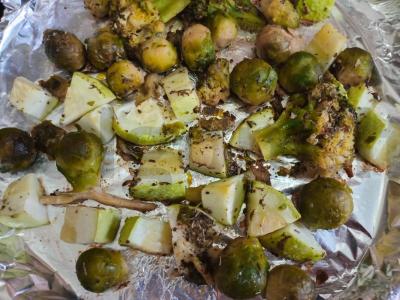 Žalias troškinys su cukinija, brokoliais ir Briuselio kopūstais Žingsnis 6