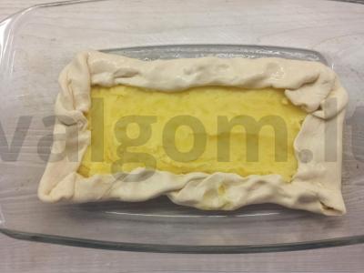 Sluoksniuotas pyragas su bulvėmis ir sūriu Žingsnis 6