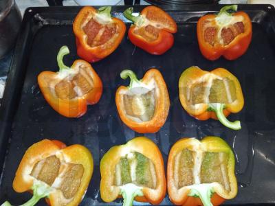 Dietinis įdarytas pipiras Žingsnis 1