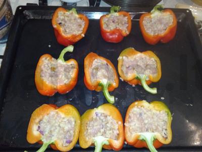 Dietinis įdarytas pipiras Žingsnis 4