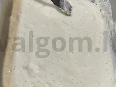 Blynai „Vaniliniai“ ant rūgpienio Žingsnis 2