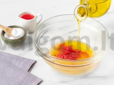 Salotas su arbūzu ir kalakutienos filė Žingsnis 2