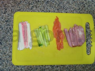 Tempura ritinėliai be kilimėlio Žingsnis 2