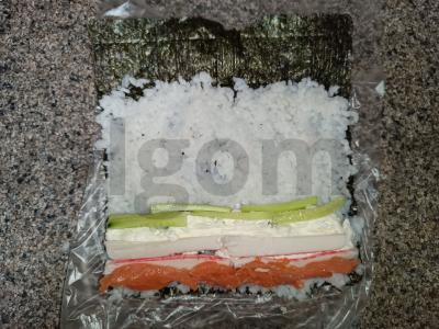 Tempura ritinėliai be kilimėlio Žingsnis 4