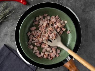 Žirnių blynai su bekonu Žingsnis 3