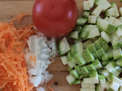 Ryžiai su vištiena ir daržovėmis Žingsnis 2