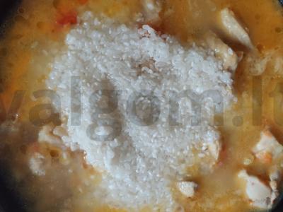 Ryžiai su vištiena ir daržovėmis Žingsnis 5