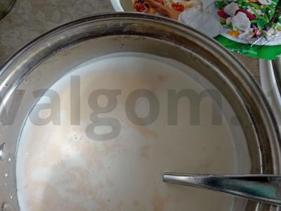 Grikių pyragas „Lorena“ su ožkos rikota, pienu ir baziliku Žingsnis 5