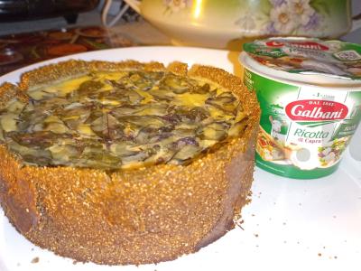 Grikių pyragas „Lorena“ su ožkos rikota, pienu ir baziliku Žingsnis 7