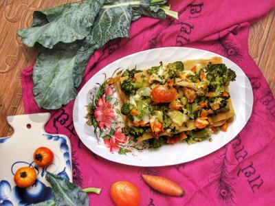 Daržovių lazanja su brokoliais ir sūriu Žingsnis 5