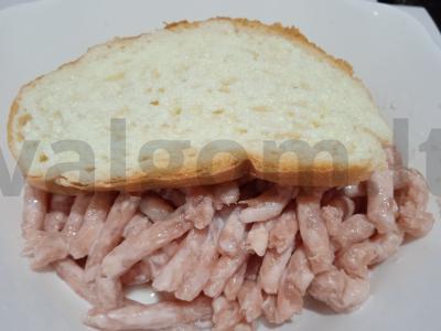 Kiaulienos faršo zrazai su Briuselio kopūstais ir žaliųjų pupelių garnyru Žingsnis 3