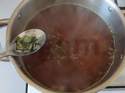 Vegetariškas raudonos lęšio ir džiovintų pomidorų sriuba Žingsnis 3