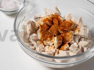 Grybai orkaitėje su vištiena ir sūriu Žingsnis 2