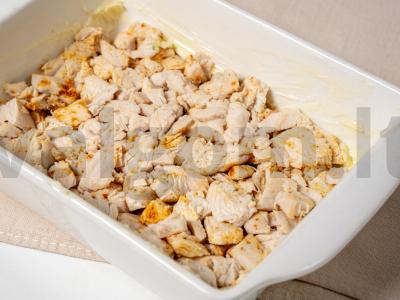 Grybai orkaitėje su vištiena ir sūriu Žingsnis 4