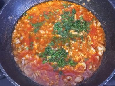 Bolonyezės padažas pagrindine nuotrauka